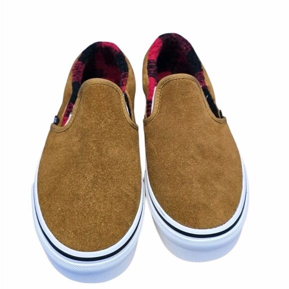 NEW Vans Classic Slip On Cozy Hug Women's 6.5 Brown Suede Sherpa Lined - Picture 4 of 8